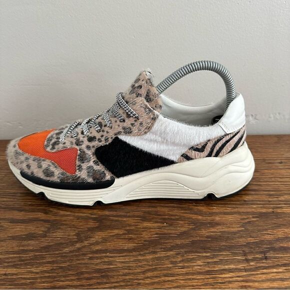 Oasis Society Shoes - Oasis Society‎ California Leopard Print Faux Fur Sneakers Women's Size 9
